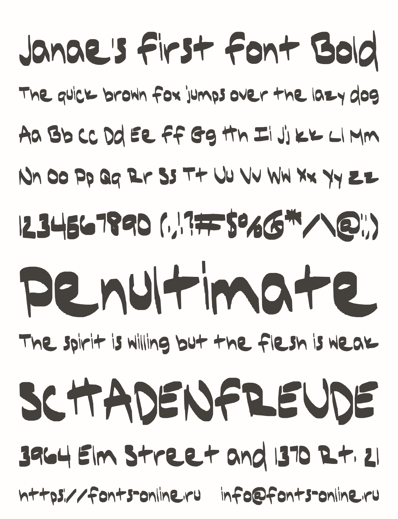 Janae\u0027s First Font Bold Free Font Download